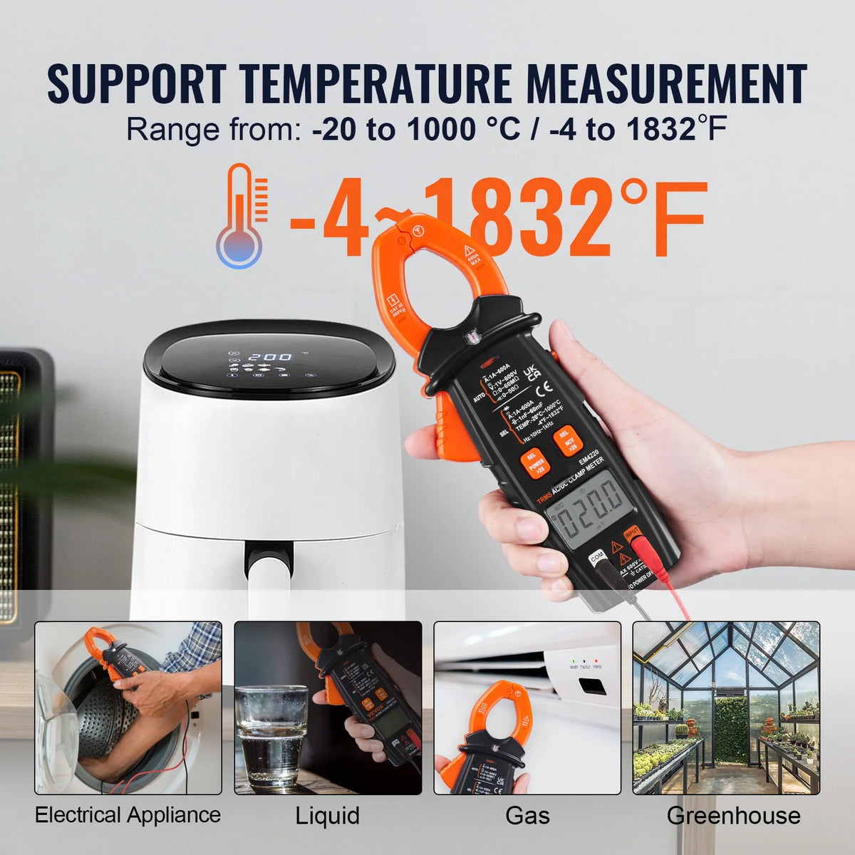 6000 Counts True RMS Digital Clamp Meter O73067