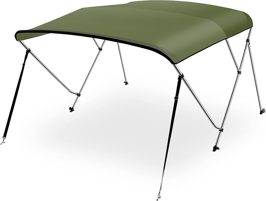 Waterproof 54-60 W 3 Bow Boat Bimini Top Canvas Sun Shade with Storage Boot R87279