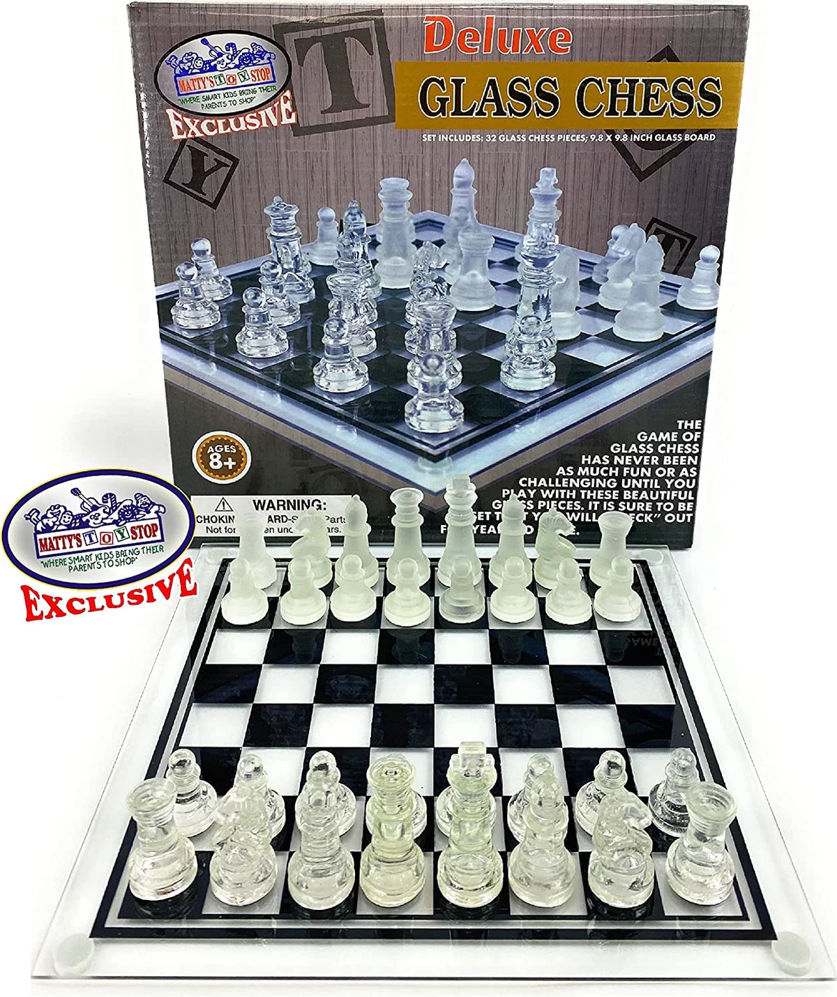 Small Glass Chess Set O715159