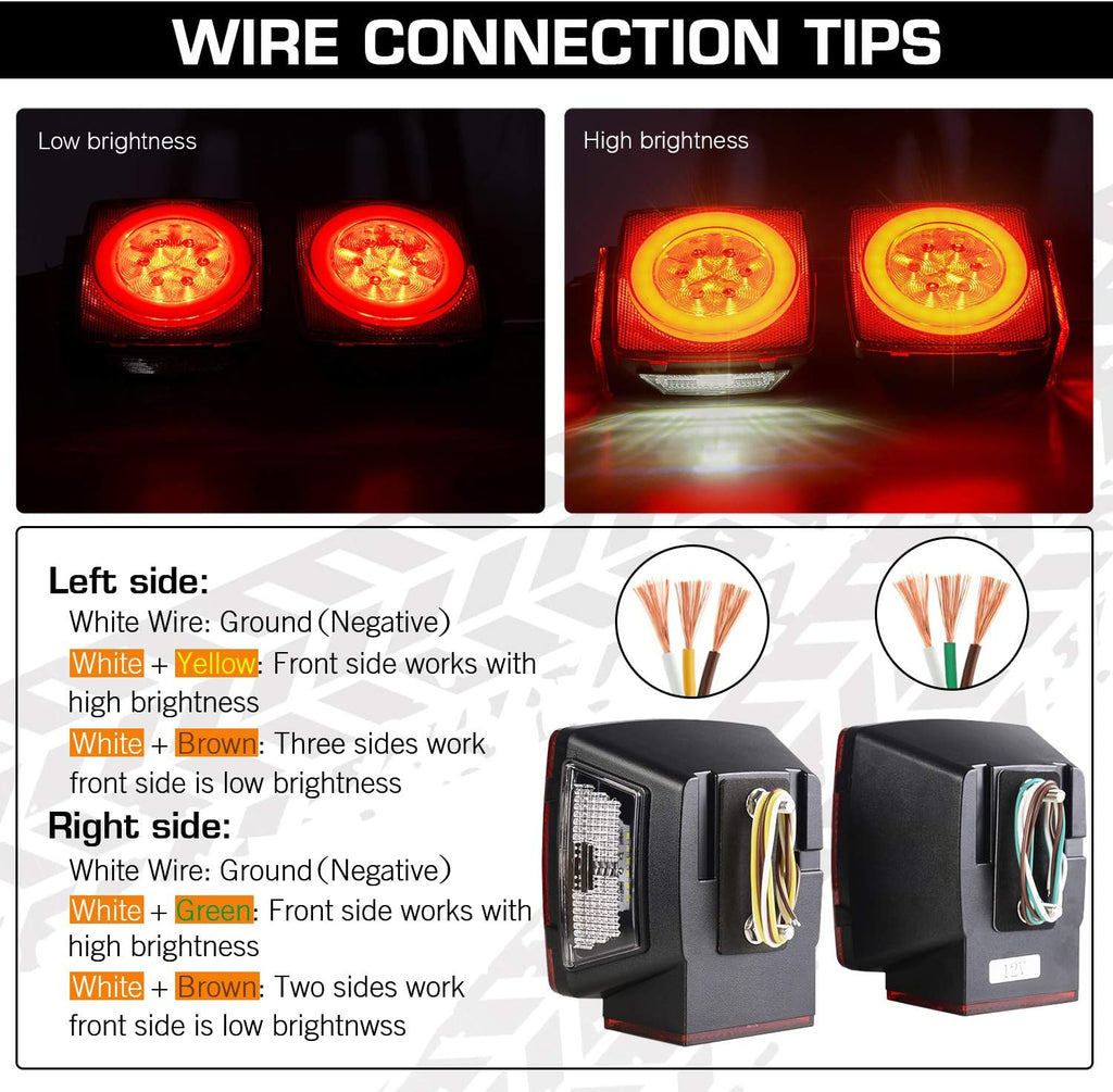 Submersible LED Trailer Light Kit IP68 Waterproof Z2698