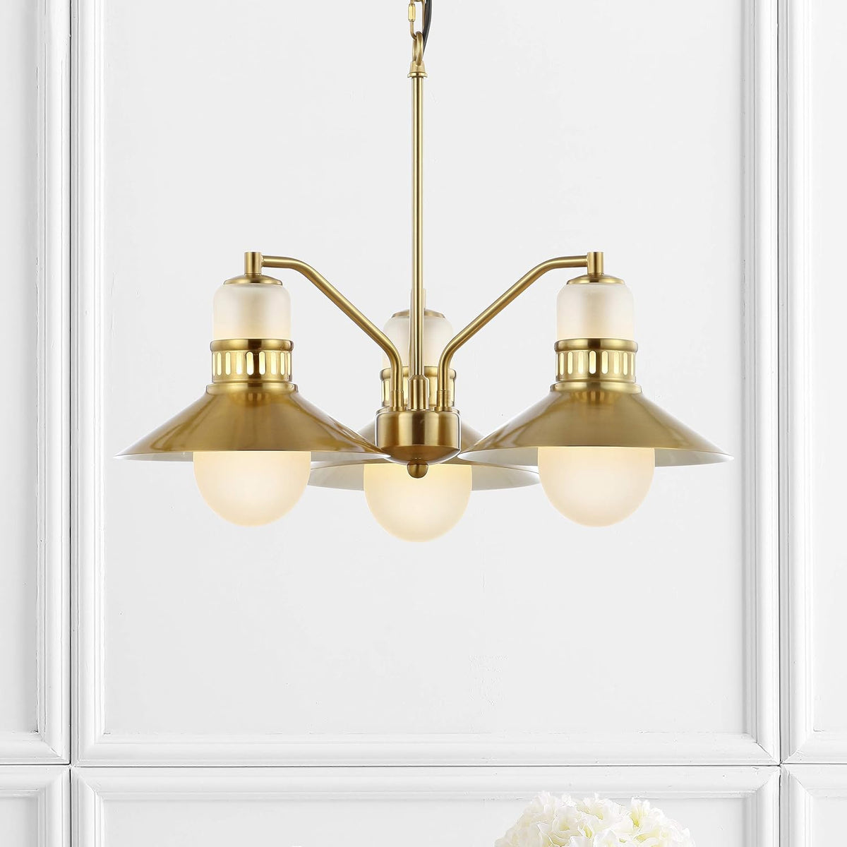 3-Light Adjustable Iron Glass LED Pendant N788