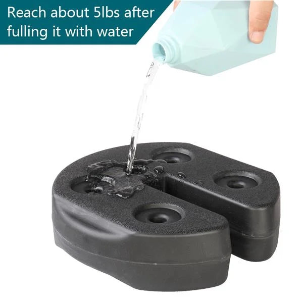 Black Water Fillable Weight Plates for Tent Canopy B8492