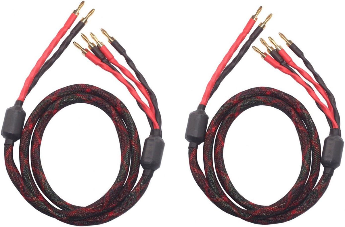 1.5M Bi-Wire Speaker Cable with Banana Plugs, Pack of 2 N595