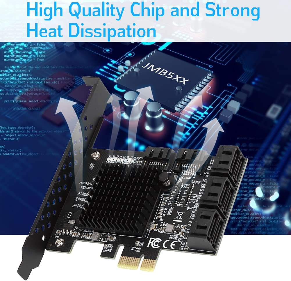 8 Ports PCI-E to SATA 3.0 Expansion Card with Driver Disc U93797