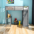 Twin Size Loft Bed with Wardrobe and Desk W284283
