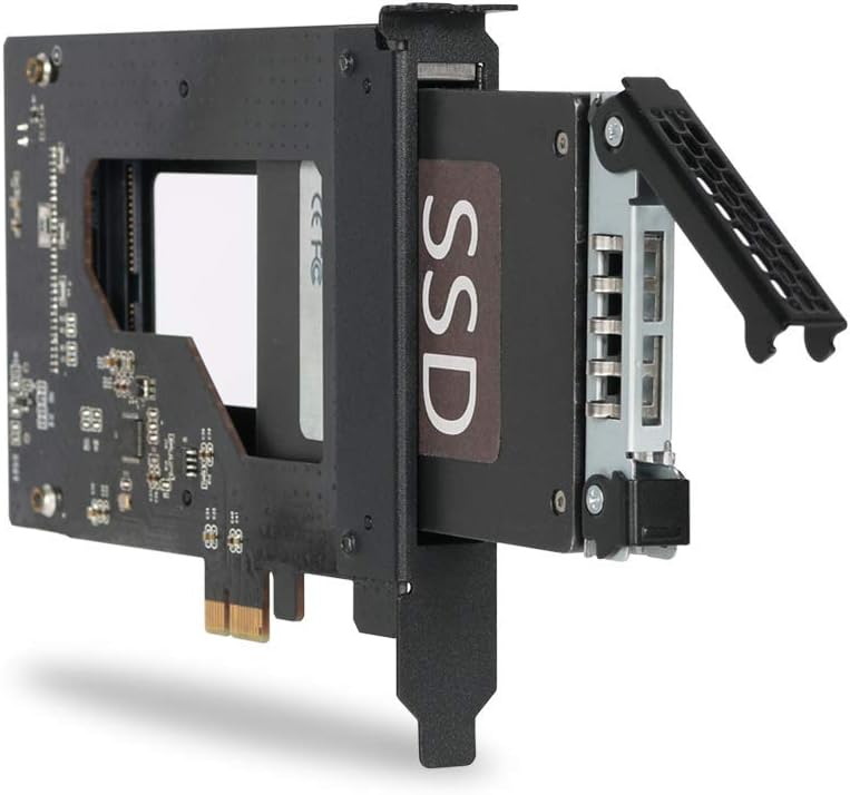 2.5" SATA SSD/HDD to PCIe 2.0 x1 Hot-Swap Mobile Rack for PCIe Expansion Slots, Pack of 2 A3066