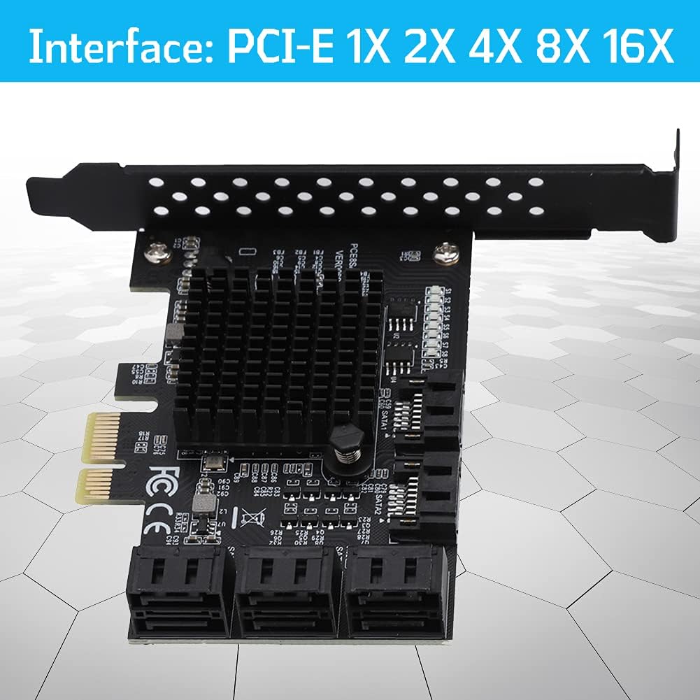 8 Ports PCI-E to SATA 3.0 Expansion Card with Driver Disc U93797
