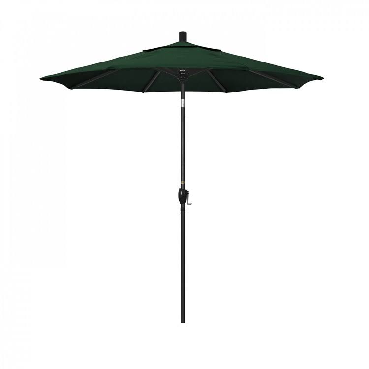 Stone Black Aluminum Patio Umbrella with Push Button Tilt Crank Lift Z3530