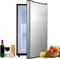 3.2 Cu. Ft. Compact Upright Freezer with 2 Shelves and 3 Level Adjustable Thermostat, Silver M998