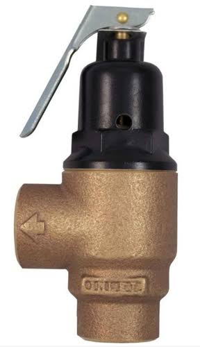 1x22 Relief Valve with Lever Set at 125 PSI B7413
