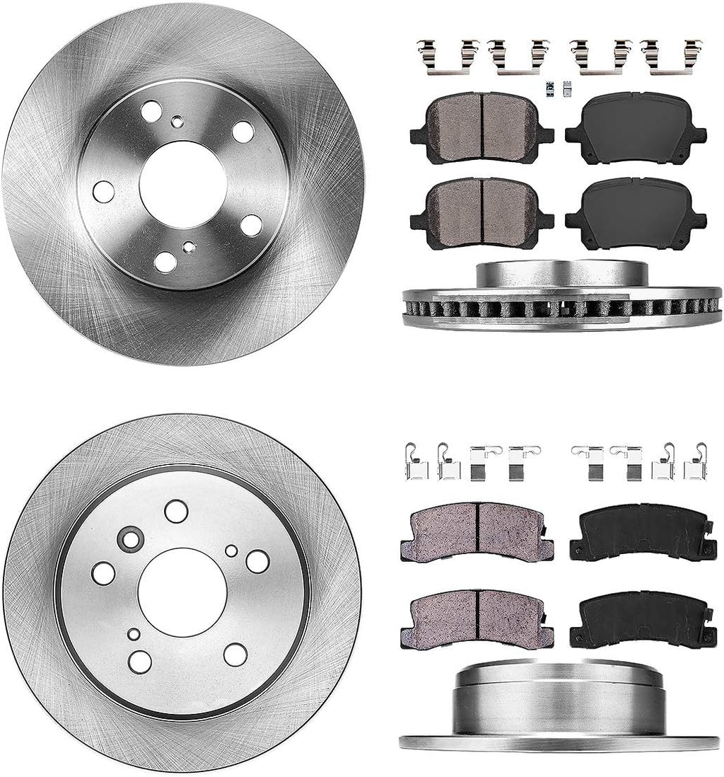 274.5mm + 269mm 5 Lug Brake Rotors + Ceramic Pads + Hardware X846