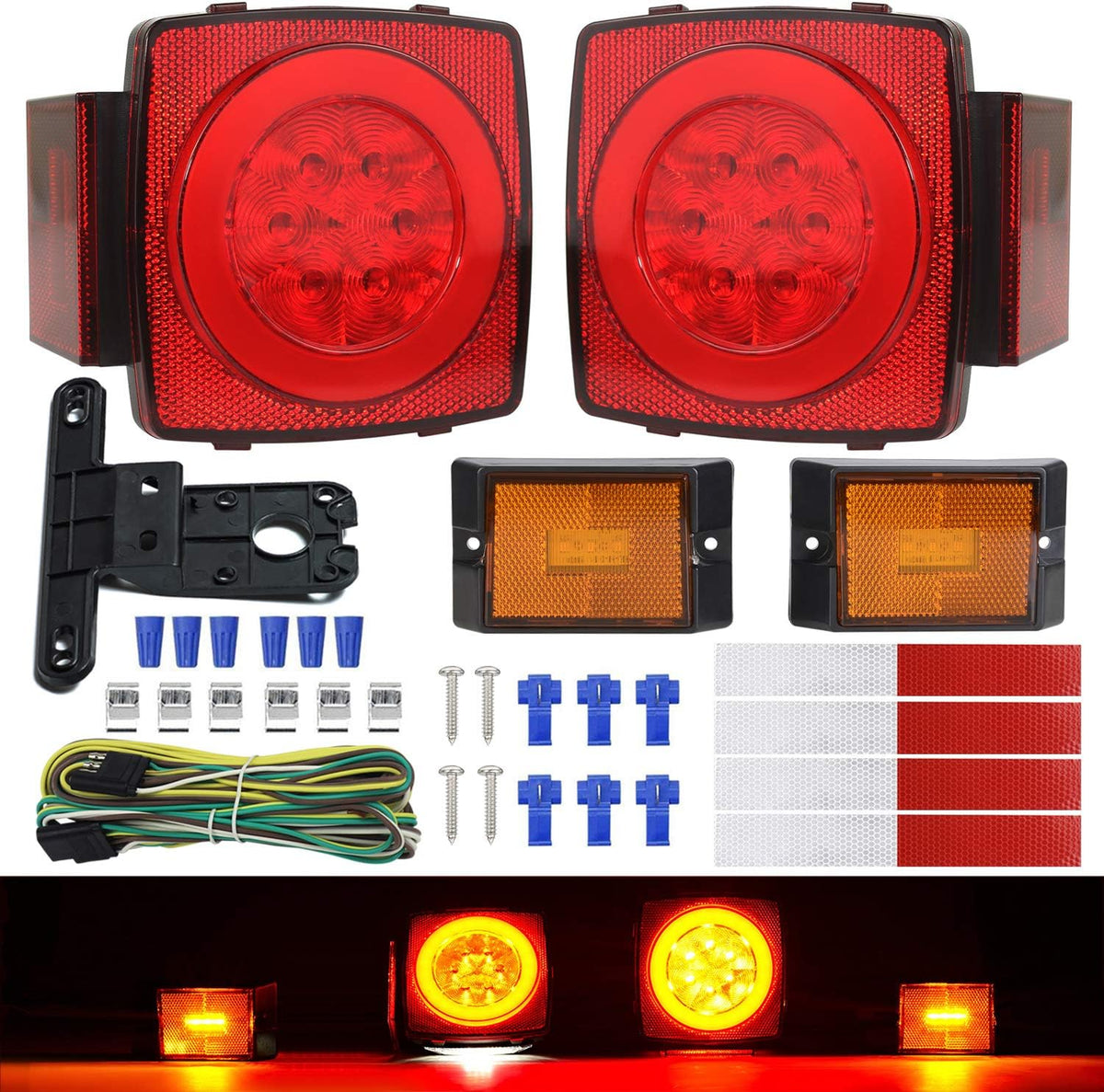 Submersible LED Trailer Light Kit IP68 Waterproof Z2698