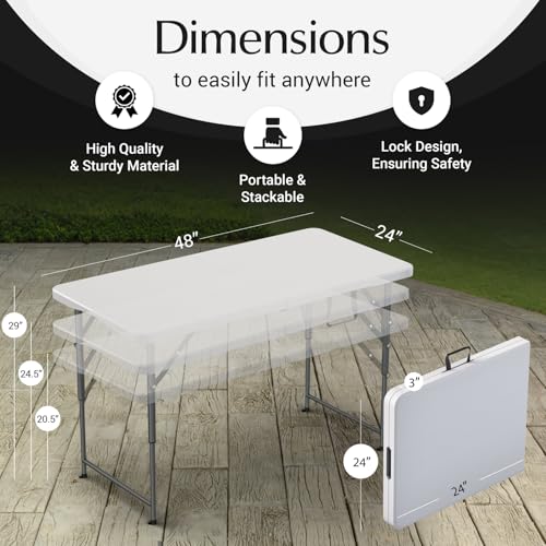 6 Feet Foldable Table with Steel Legs E603