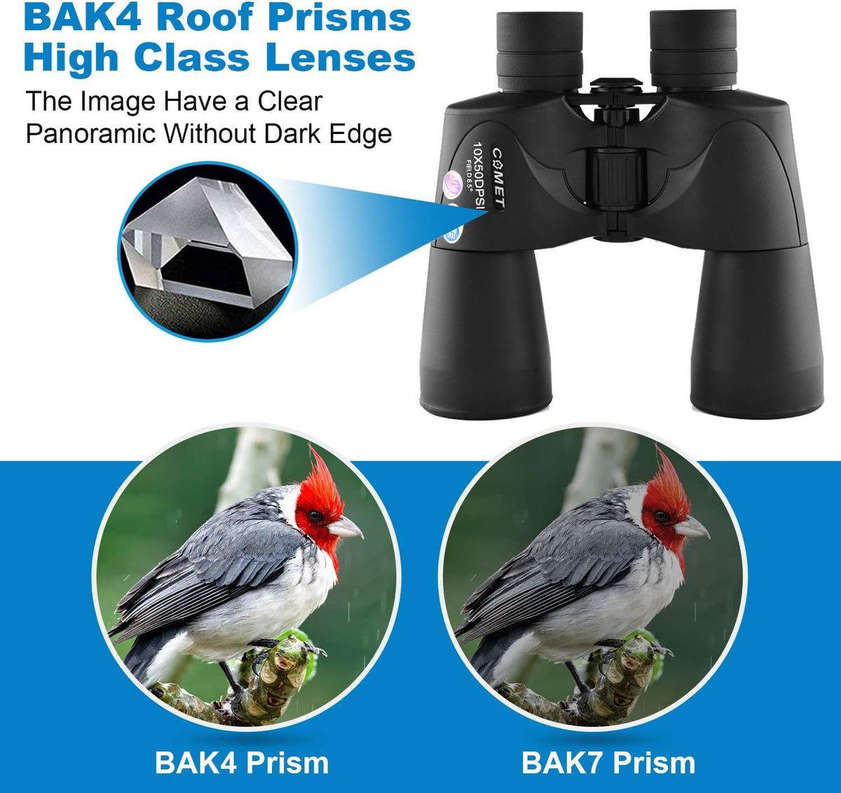10x50 Waterproof Binoculars with Case and Strap J845630