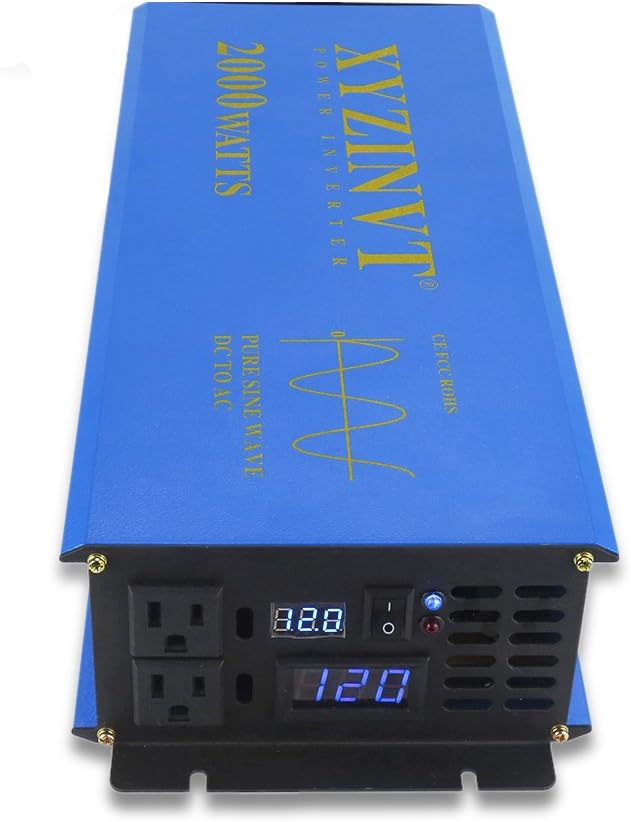 3000 watt Pure Sine Wave Power Inverter dc 24v to ac 120v with LED Display and Wireless Remote Controller O81492