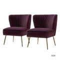 Purple Gold Legs Side Chair Set of 2 L619