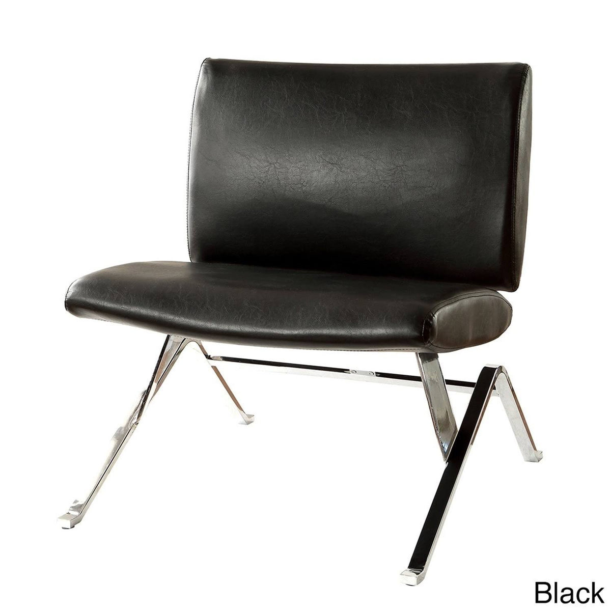 Black Faux Leather Accent Chair A5779