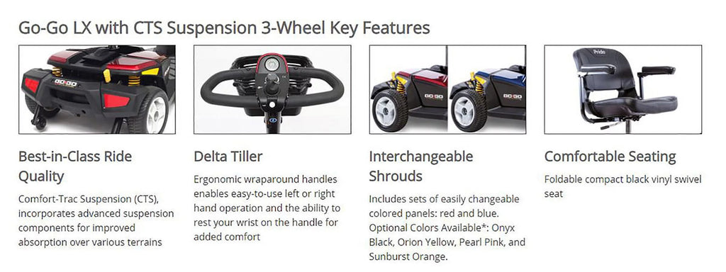 3-Wheel Scooter with CTS Suspension N1537