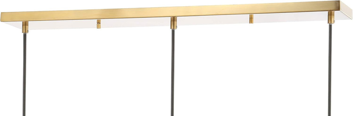 3-Light Adjustable Iron Glass LED Pendant N788