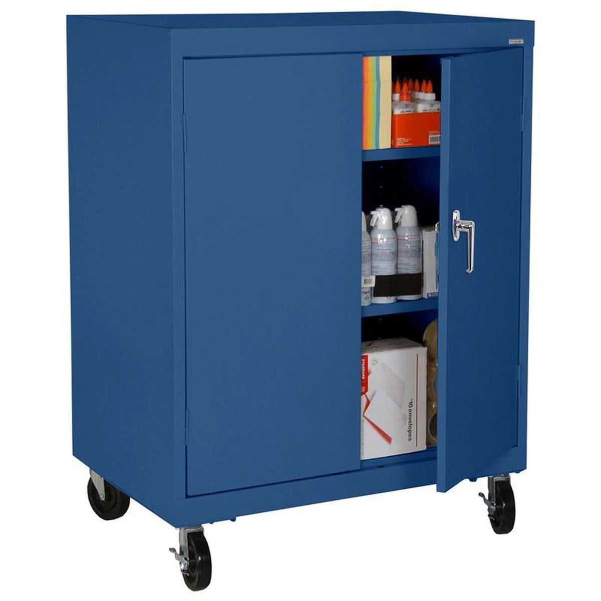 Blue Work Height Storage Cabinet Y142