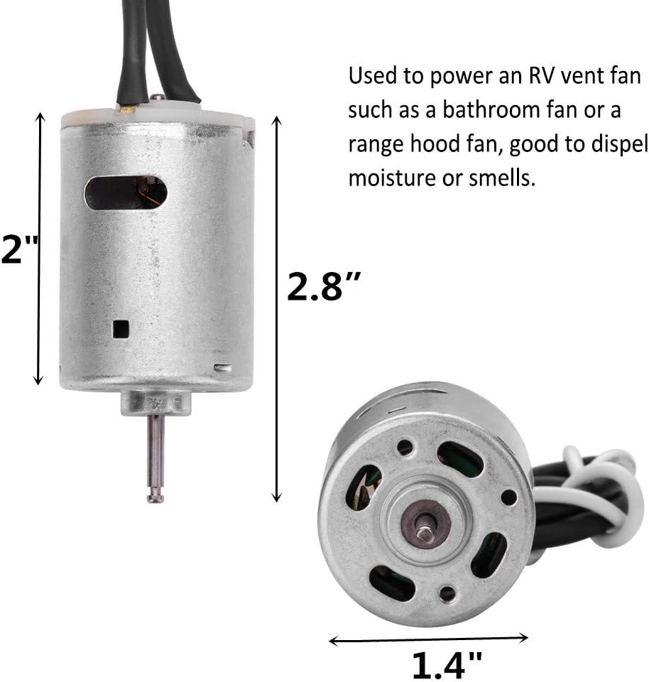 12 Volt Power Fan Vent Replacement Motor with D-Shaft C743