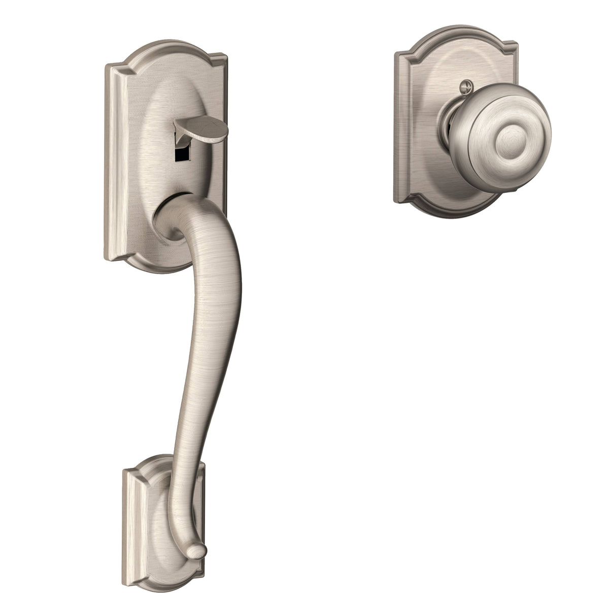 Satin Nickel Entry Door Handleset E7270