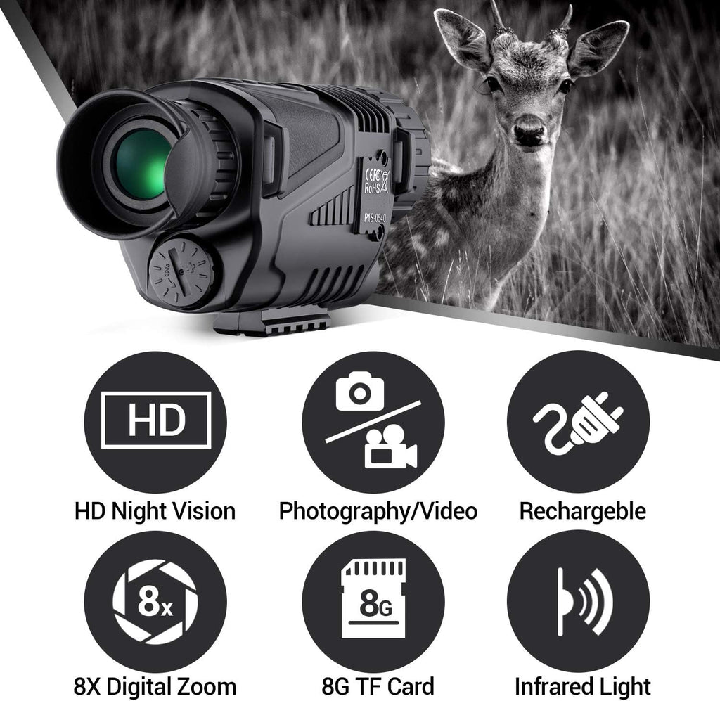 Digital Night Vision Monocular Infrared Camera 8X40 HD R709