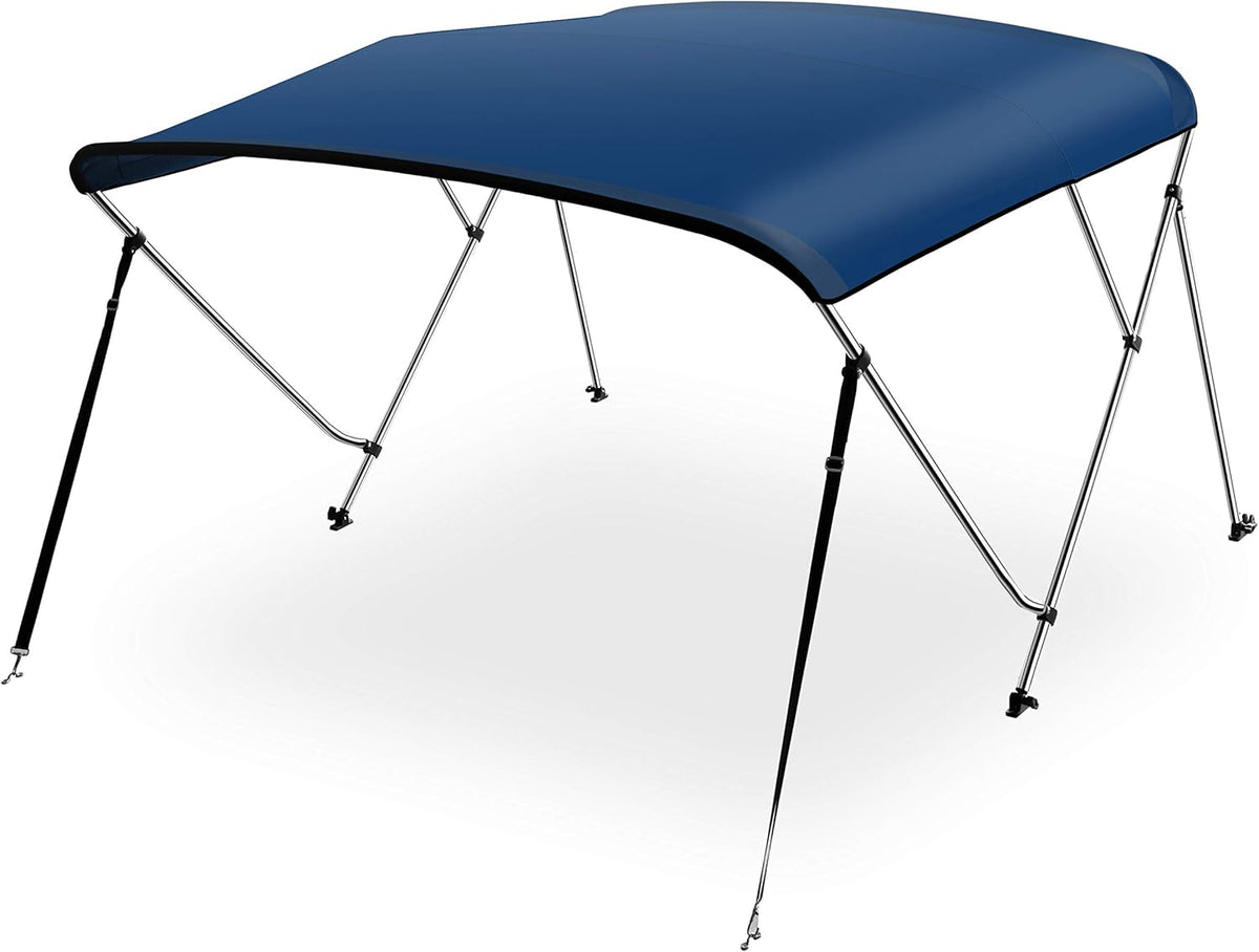 Waterproof 54-60 W 3 Bow Boat Bimini Top Canvas Sun Shade with Storage Boot R87279