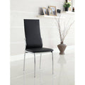 Black Highback Side Chair Set of 2 Z80049