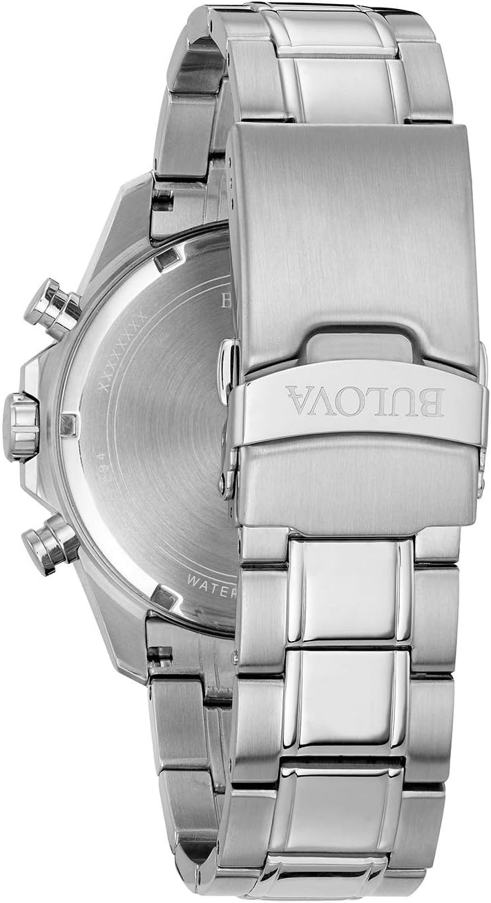 Men's Chronograph Quartz Watch with Stainless Steel Strap, Blue Z777598