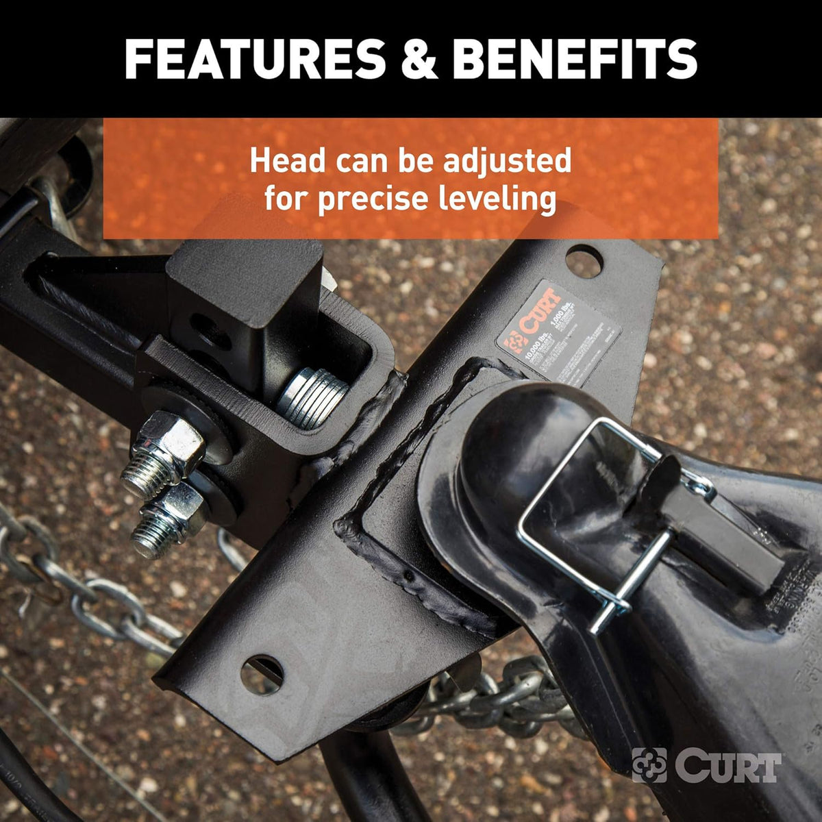Round Bar Weight Distribution Hitch with Sway Control, 2-in Shank, 2-5/16-Inch Ball R960181