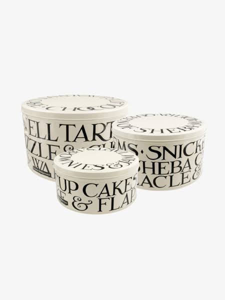 Black Set of 3 Cake Tins H3679