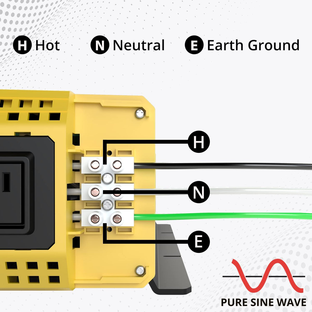 1500 Watt 12V Pure Sine Inverter with Dual AC Outlets & USB Z216