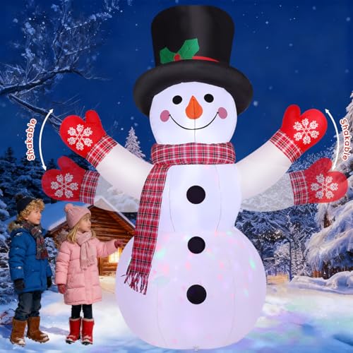 8 FT Inflatable Snowman with Built-in LEDs P55797