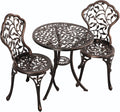 3 Piece Cast Aluminum Patio Bistro Table Set T551568