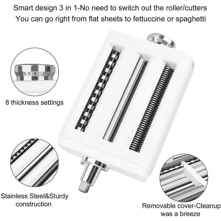 Pasta Maker Attachment for KitchenAid Stand Mixers 3 in 1 Set F56551