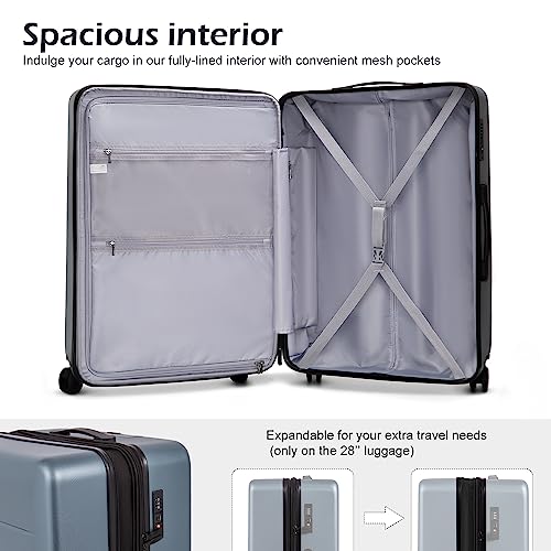 Night Navy 20in ABS+PC Carry On Spinner Suitcase C645