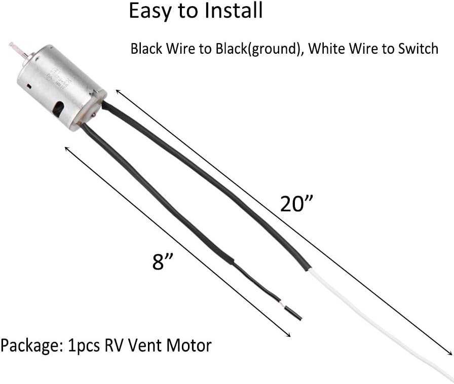 12 Volt Power Fan Vent Replacement Motor with D-Shaft C743