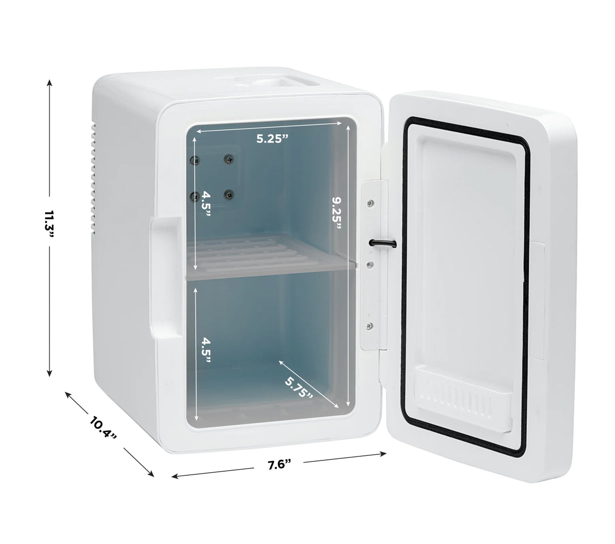 White 6L Mini Fridge with LED Light Z23204