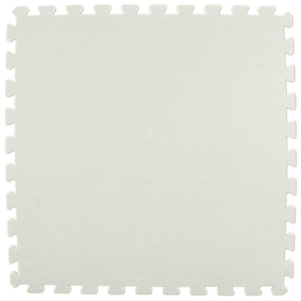White 24 in. x 24 in. Foam Interlocking Floor Mat Case of 25 Q63160