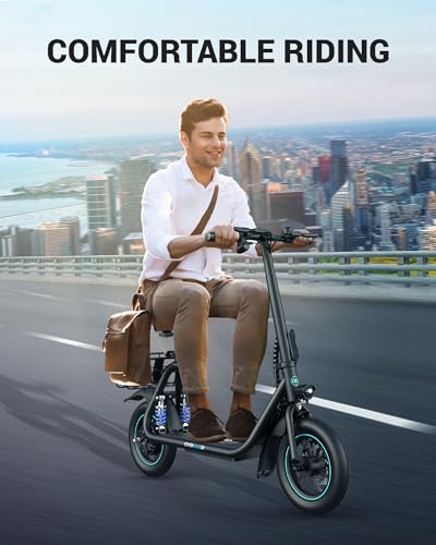 Black 12" Electric Scooter with Basket Z601
