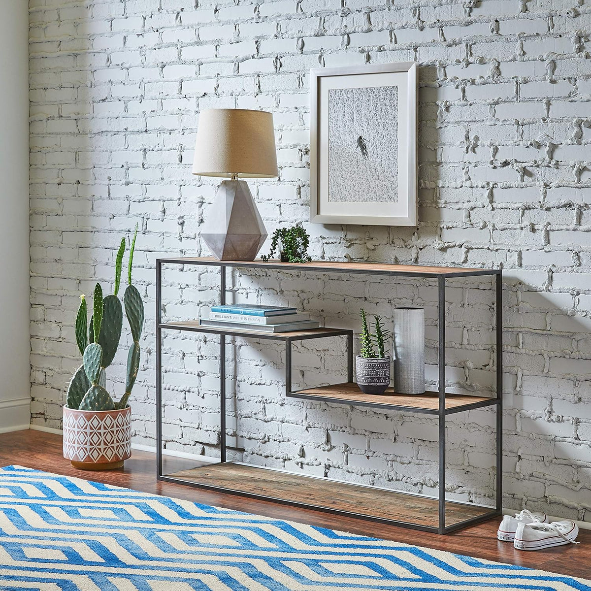 Mid-Century Modern Wood and Metal Bookcase O102263
