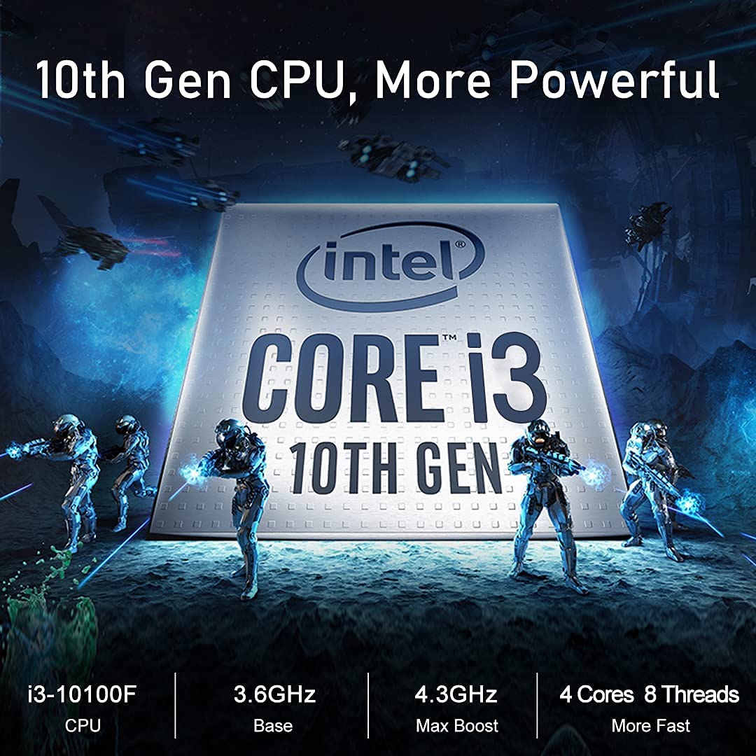 Mini Gaming PC with Core i5 10400F Hexa Core Processor, 32GB DDR4 1TB SSD, GTX1050Ti P70911