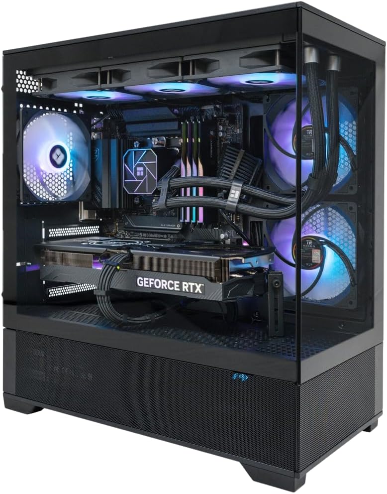 Black Mid-Tower Micro ATX PC Case with Tempered Glass A618137