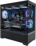 Black Mid-Tower Micro ATX PC Case with Tempered Glass A618137