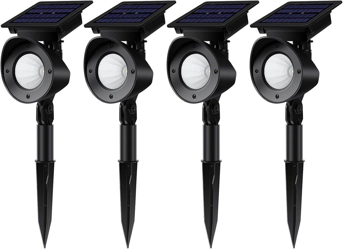 Waterproof 360° Adjustable Solar Spot Lights 4 Pack Warm White F8908