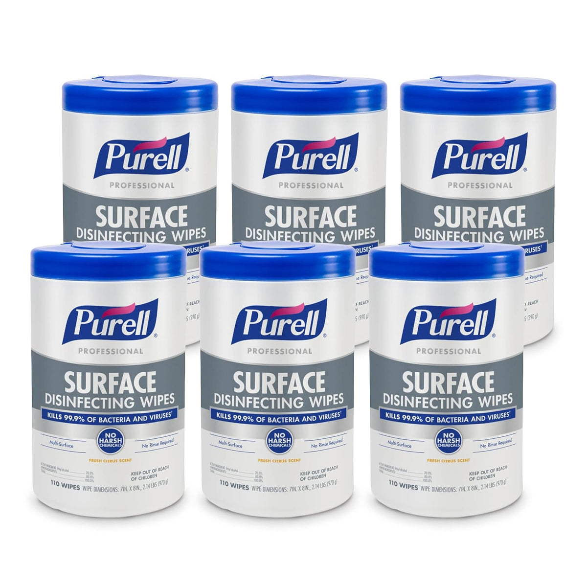 Citrus Scent 110 Count Surface Disinfecting Wipes A595