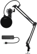 USB Microphone with Boom Arm, Shock Mount and Pop Filter E440601