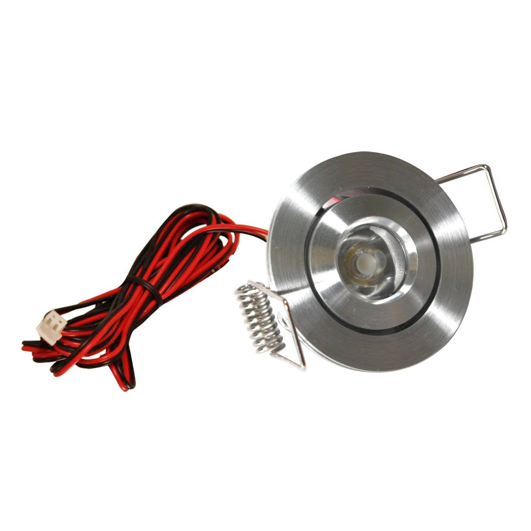 Mini Swivel Satin Aluminum LED Puck Light Q8292