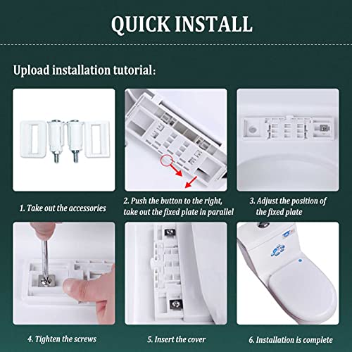 Square Toilet Seat with Adjustable Hinges W695